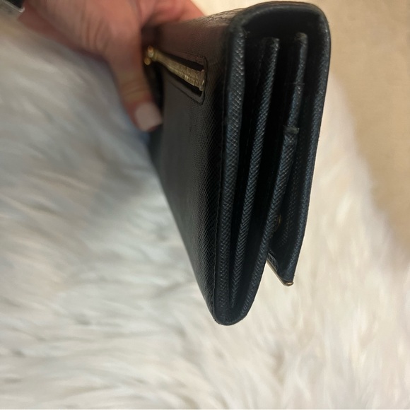 Prada black leather long wallet on chain ( adjustable strap). w gold hardware - Picture 11 of 16